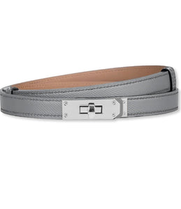 Classic clasp belt - Grey and Silver