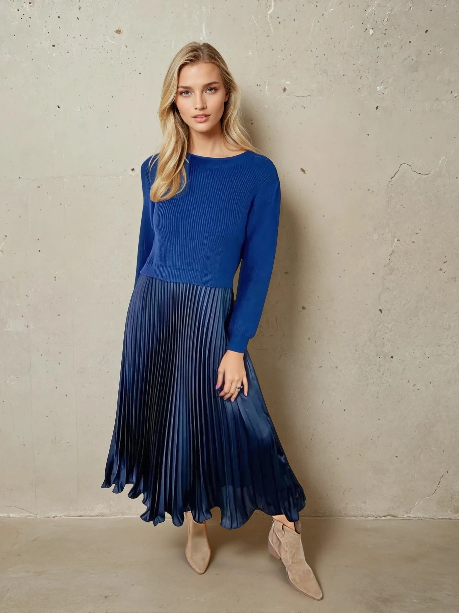 Margot Pleated Dress