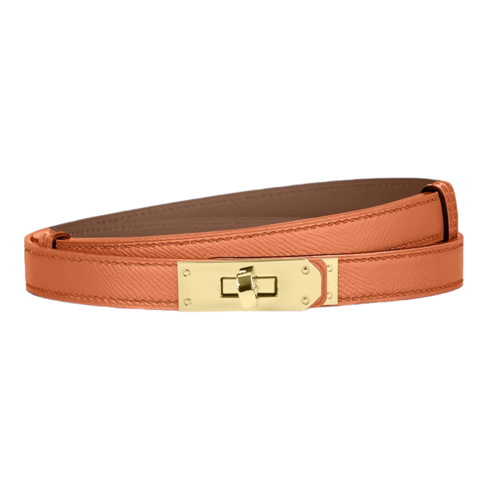 Classic clasp belt - Tan