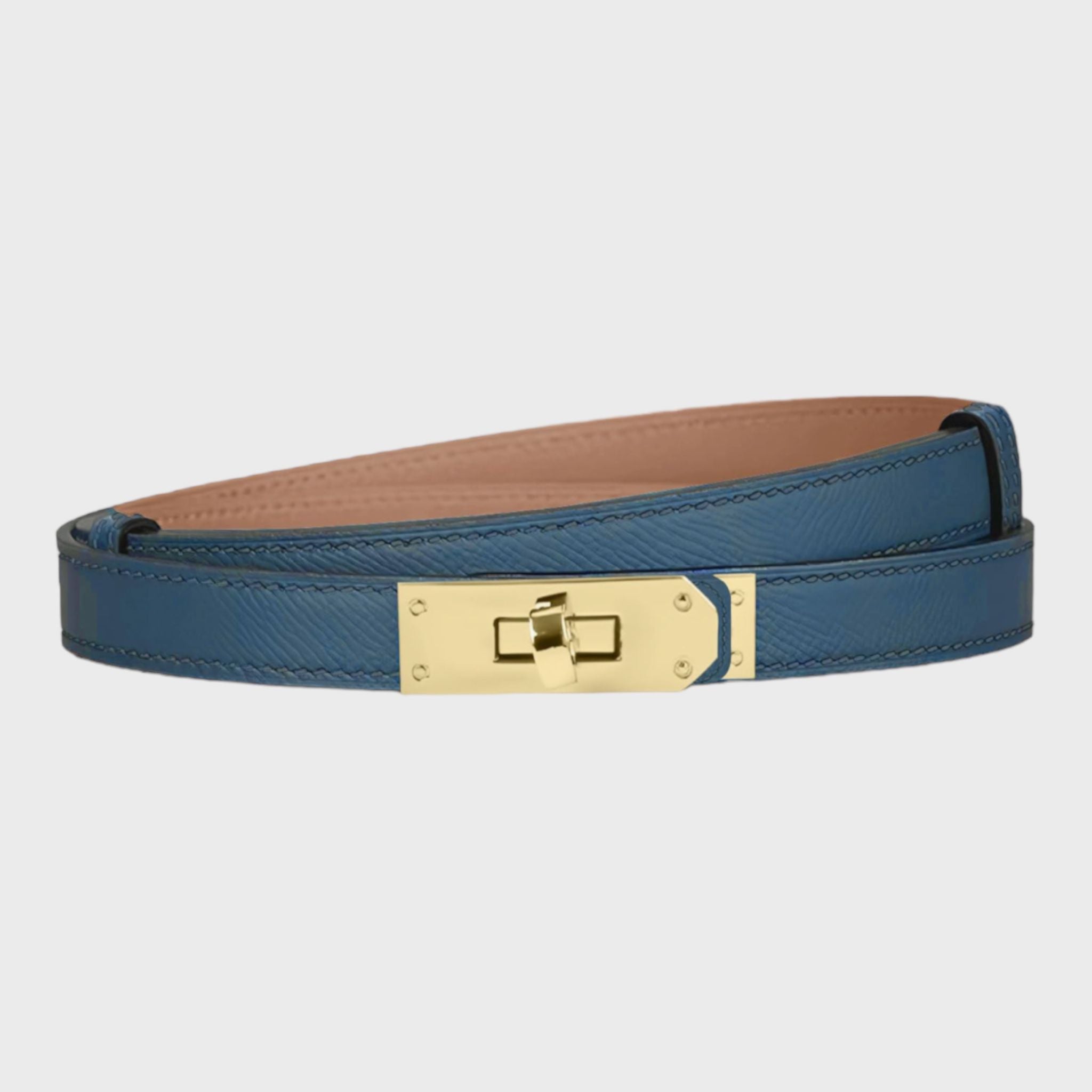 Classic clasp belt - Navy