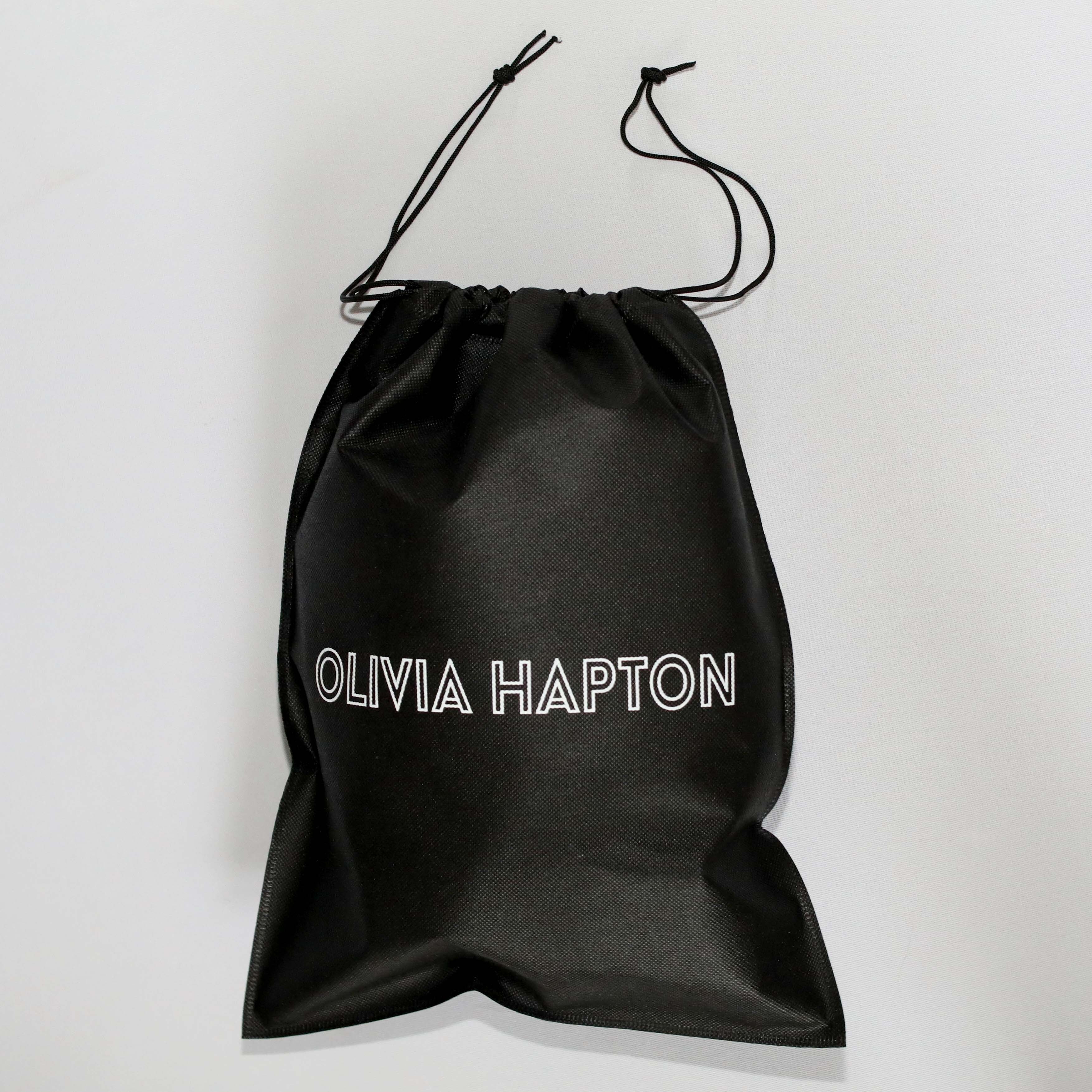 Olivia Hapton slipper black - WHITE SNAKE