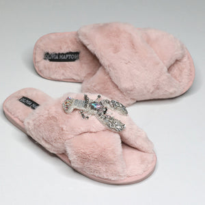 Olivia Hapton slipper pink - LOBSTER